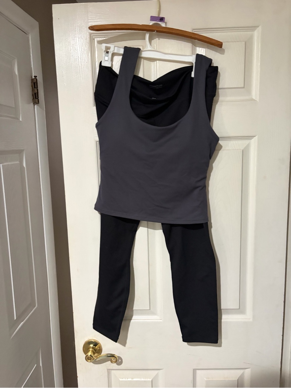 Fabletics Black Tank Top and Leggings Set